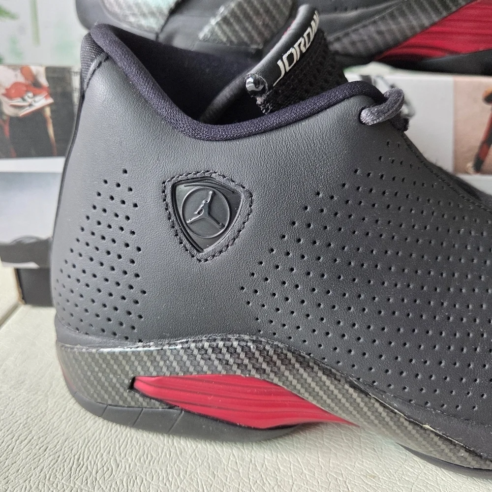 Air Jordan 14 Retro Black-Anthracite-Varsity Red